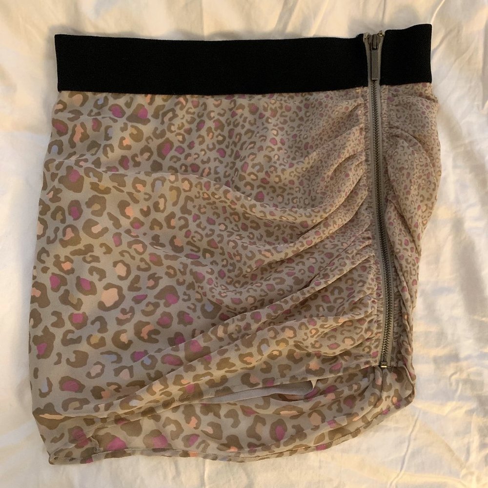 Armani Exchange Zipper Detail Mini Skirt